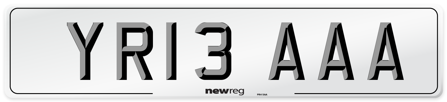 YR13 AAA Number Plate from New Reg